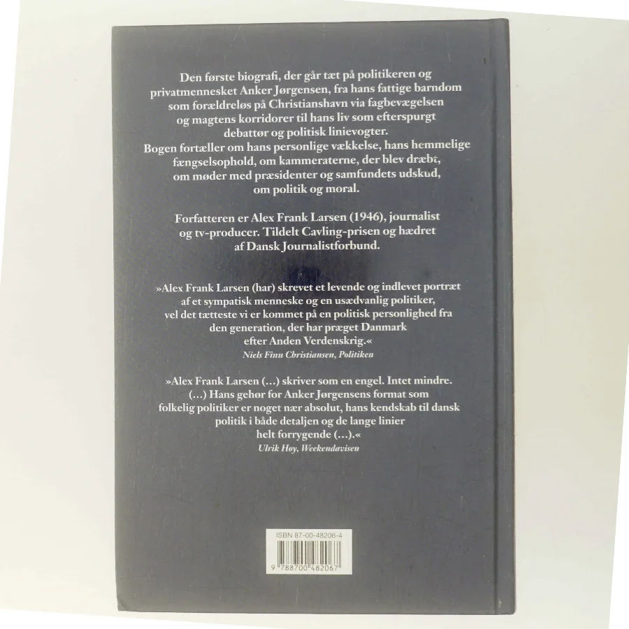 Anker : mennesket, magten, meningerne af Alex Frank Larsen (f. 1946) (Bog)