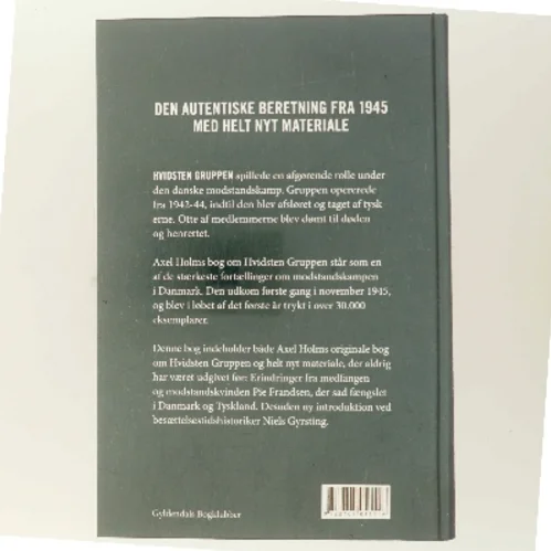 Hvidsten Gruppen af Axel Holm (Bog)