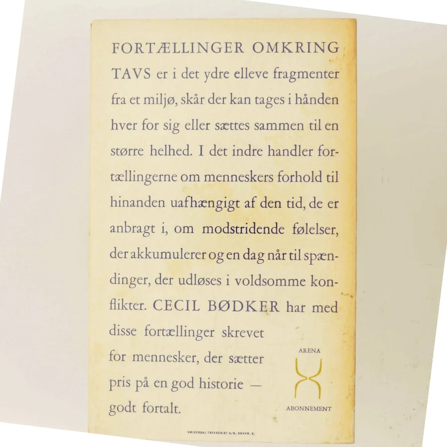 Fortællinger omkring Tavs af Cecil Bødker (Bog)