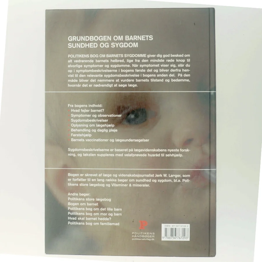 Politikens bog om barnets sygdomme af Jerk W. Langer (Bog)