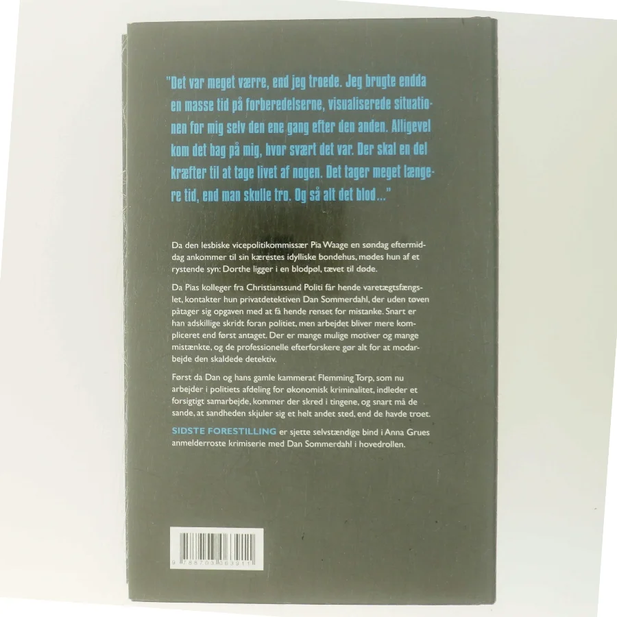 Sidste forestilling af Anna Grue (Bog)