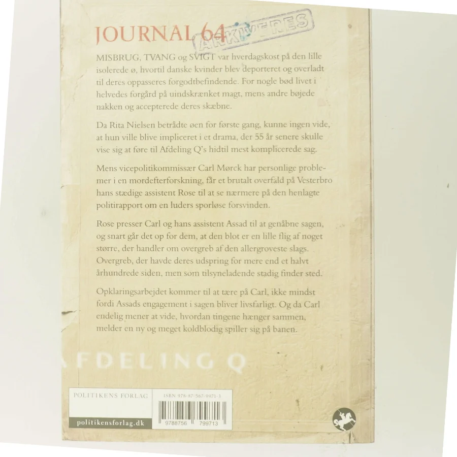 Journal 64 af Jussi Adler-Olsen (Bog)
