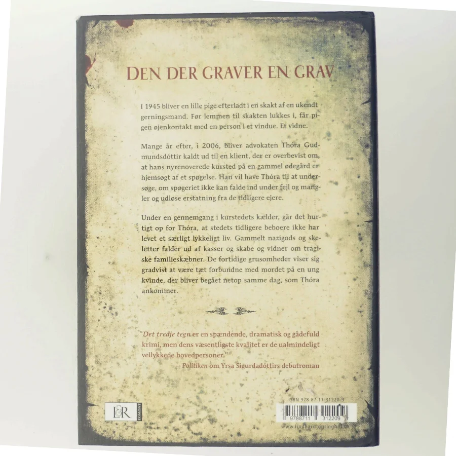 Den der graver en grav af Yrsa Sigurðardóttir (Bog)