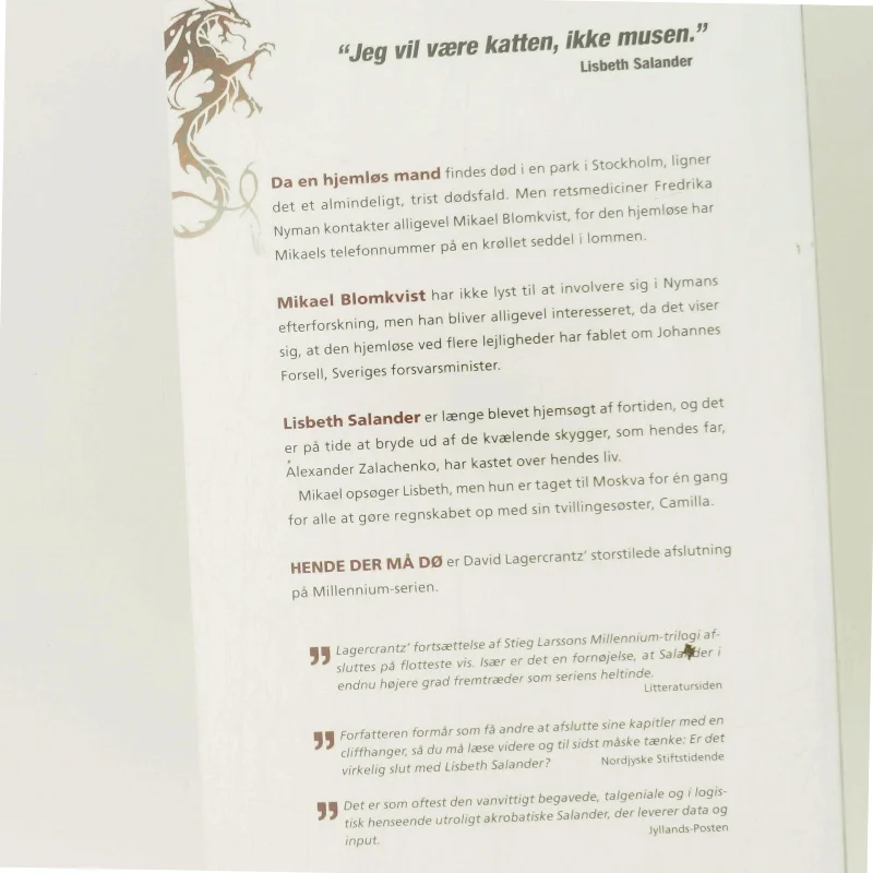 Hende der må dø af David Lagercrantz (Bog)