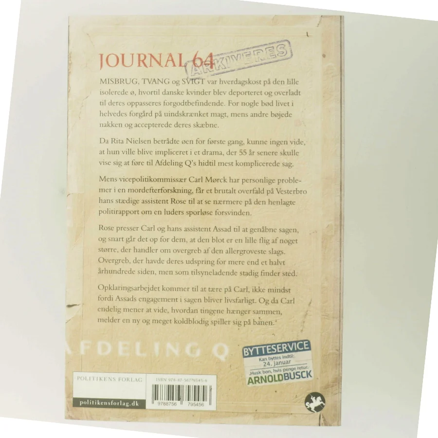 Journal 64 : krimithriller af Jussi Adler-Olsen (Bog)