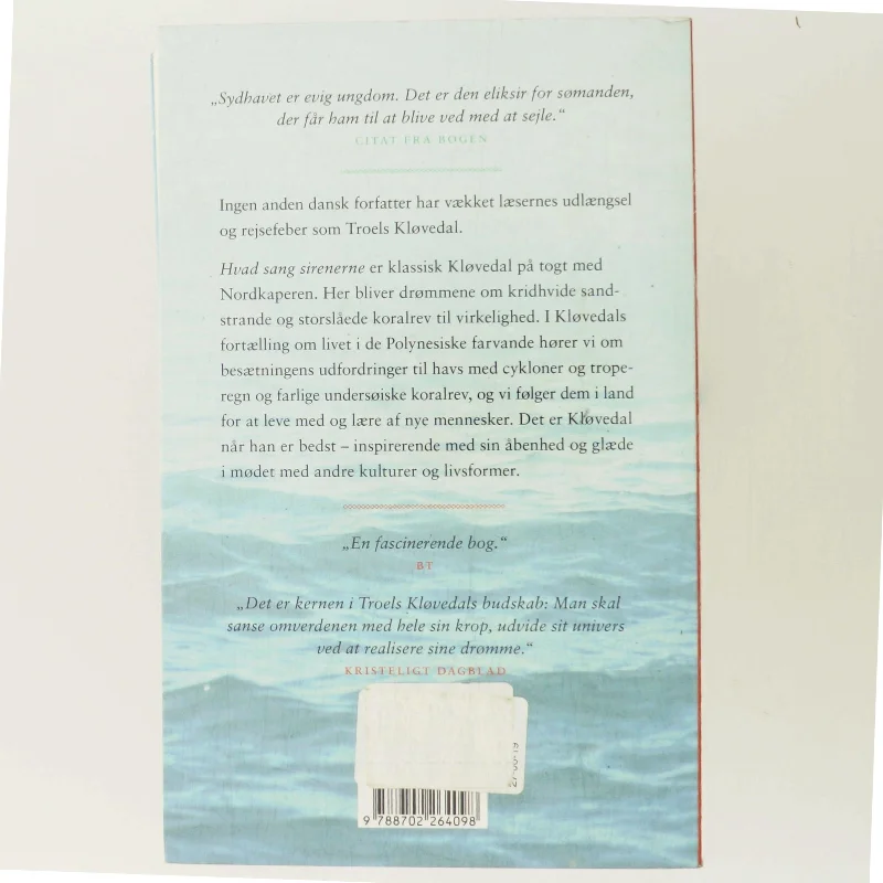 Hvad sang sirenerne af Troels Kløvedal (Bog)