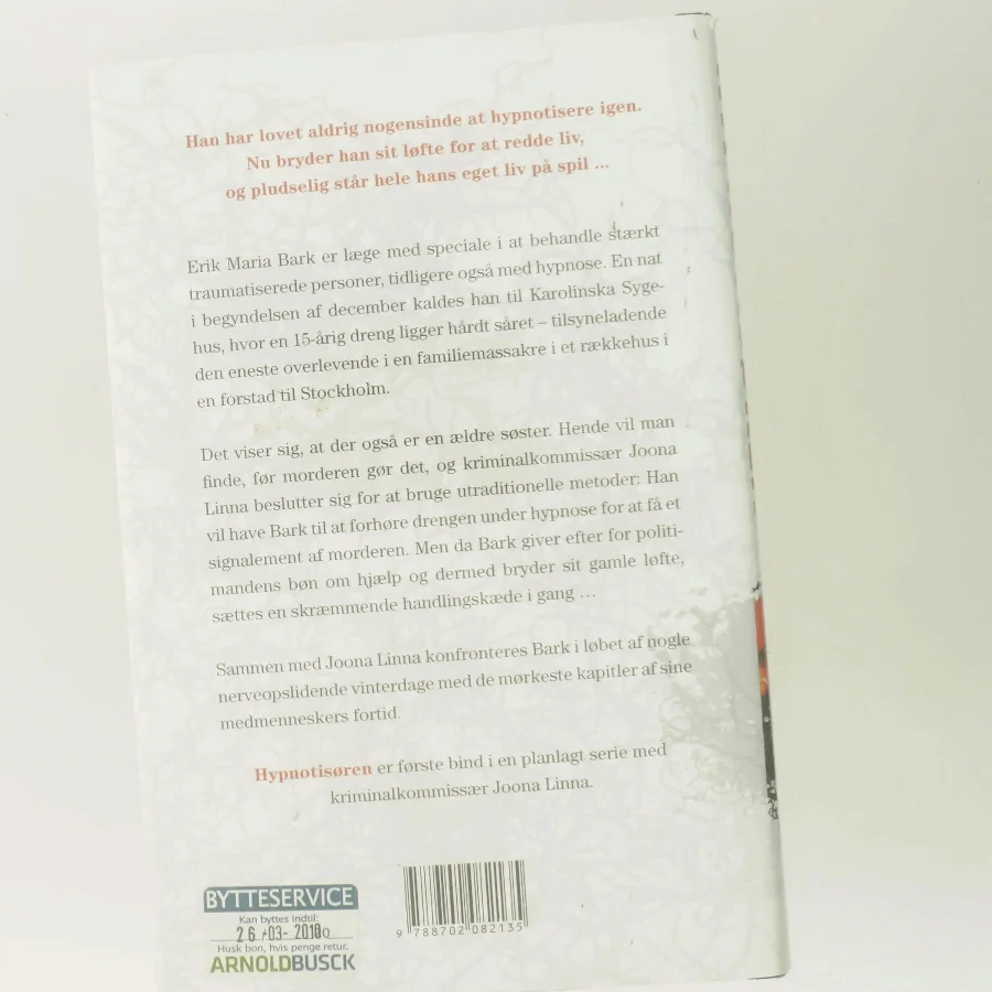 Hypnotisøren af Lars Kepler (Bog)