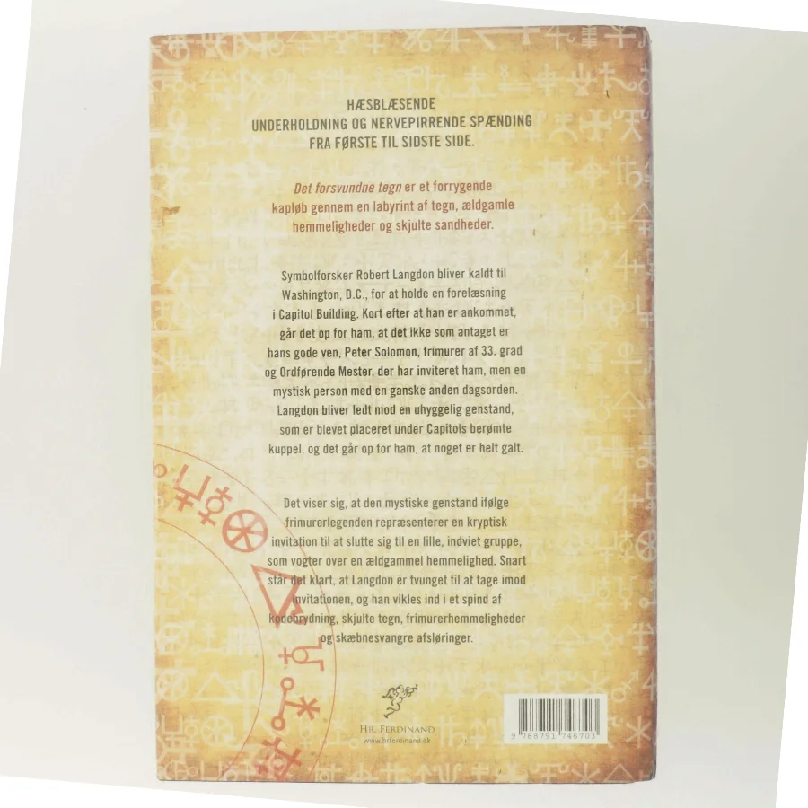 Det forsvundne tegn af Dan Brown (Bog)