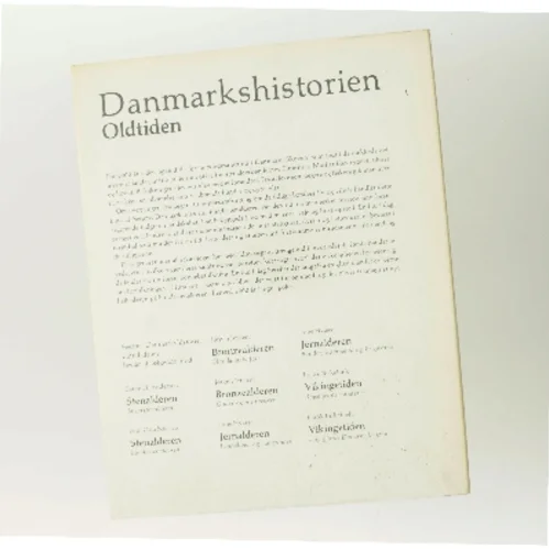Danmarkshistorien Oldtiden af Poul Otto Nielsen (Bog)