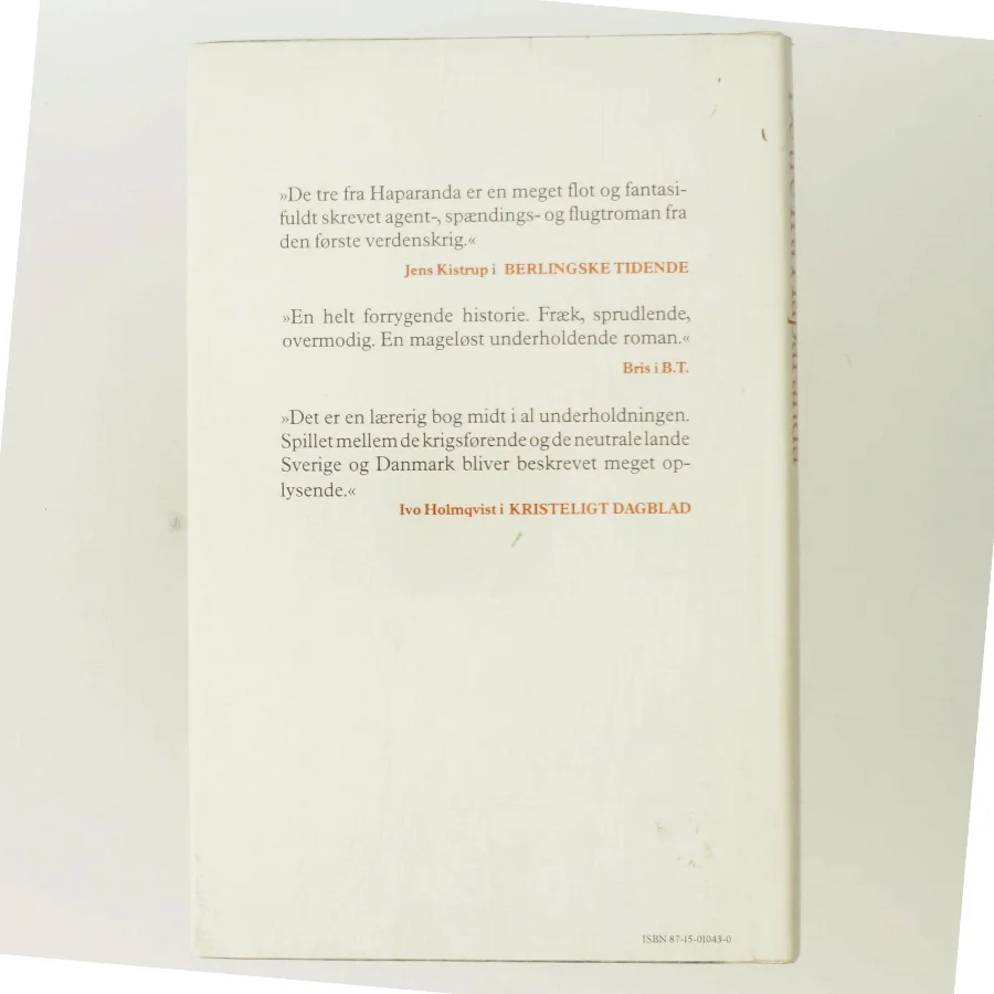 De tre fra Haparanda af Jan Olof Olsson (Bog)