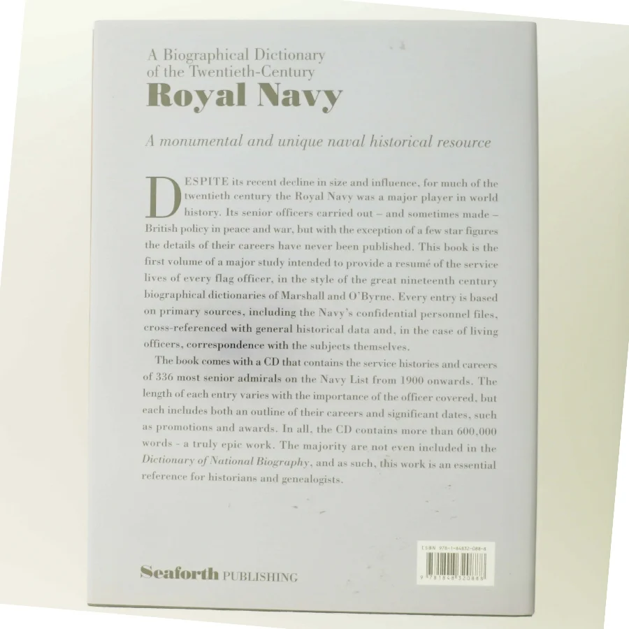 A Biographical Dictionary of the Twentieth-century Royal Navy af Alastair Wilson (Bog)