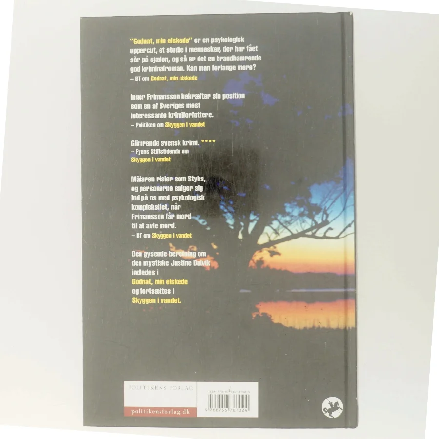 Godnat, min elskede / Skyggen i vandet af Inger Frimansson (Bog)