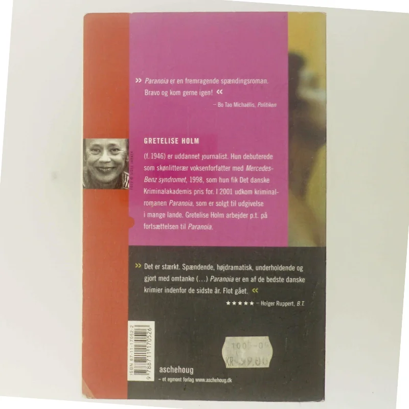 Paranoia : kriminalroman af Gretelise Holm (f. 1946) (Bog)