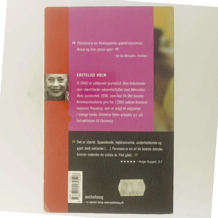 Paranoia : kriminalroman af Gretelise Holm (f. 1946) (Bog)