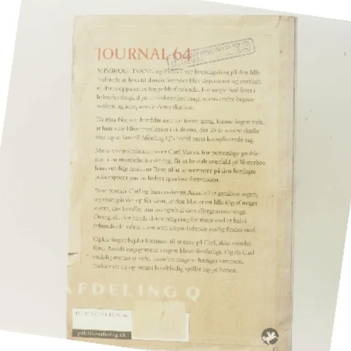 Journal 64 af Jussi Adler-Olsen (Bog)