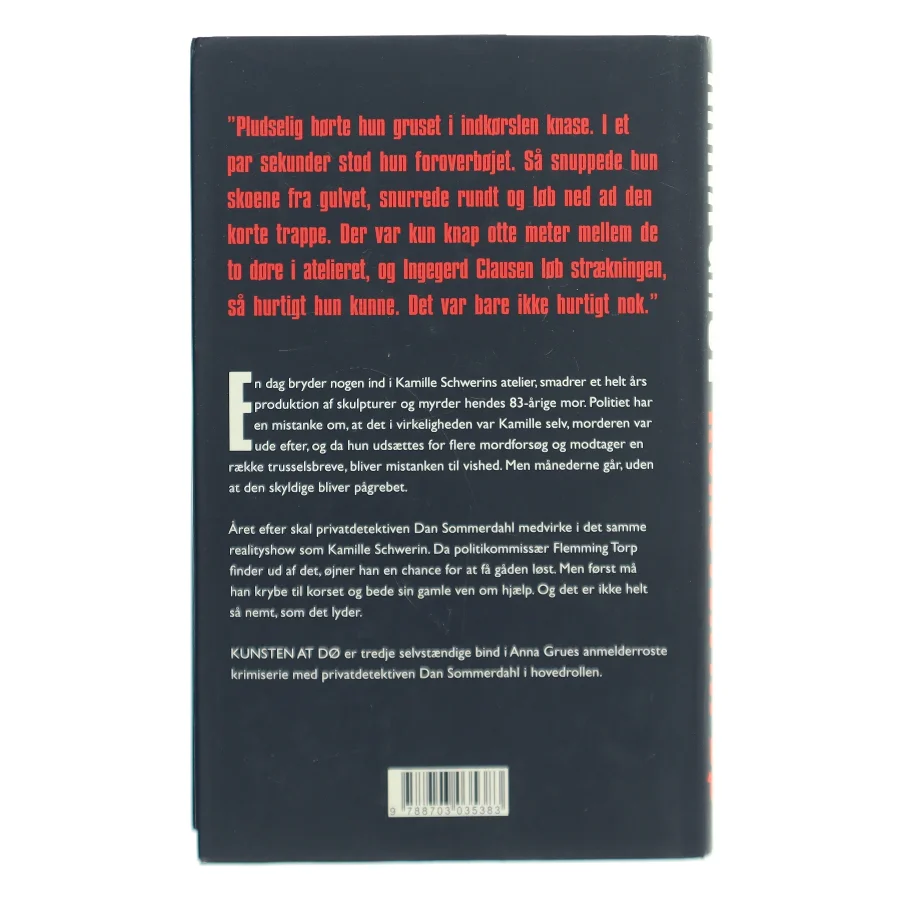 Kunsten at dø af Anna Grue (Bog)