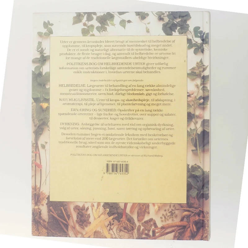 Politikens bog om helbredende urter : sundhed, kropspleje, afslapning : leksikon med over 200 lægeurter af Richard Mabey (Bog)