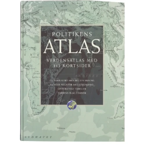 Politikens atlas : verdensatlas med 112 kortsider af Jesper Groftved (Bog)