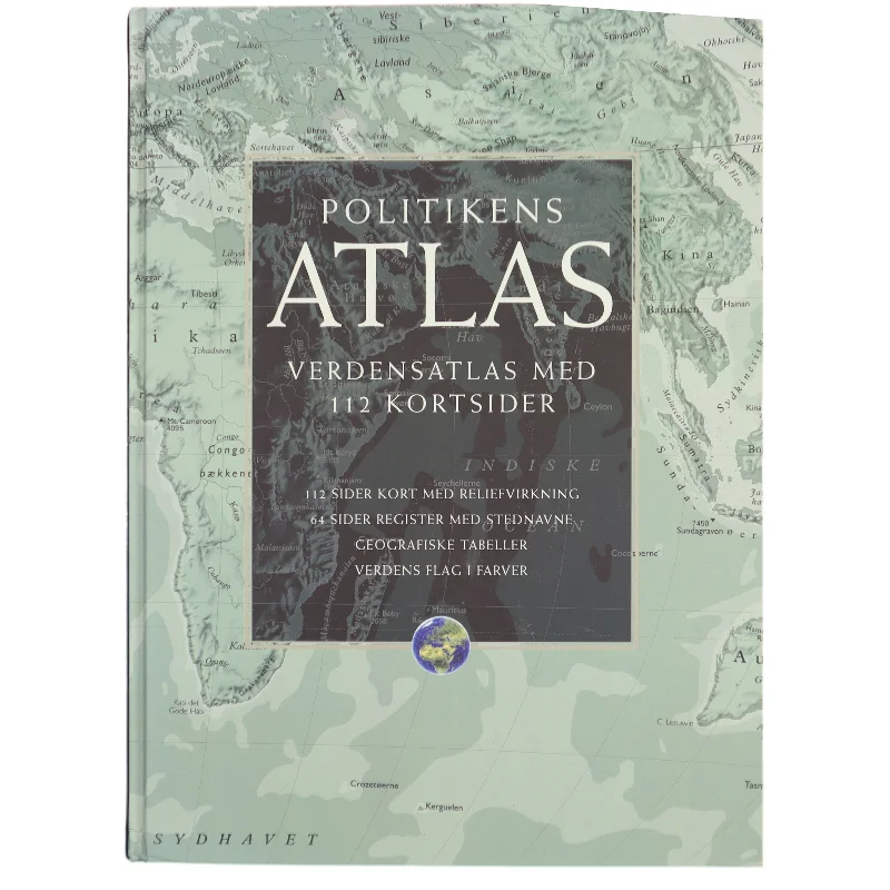 Politikens atlas : verdensatlas med 112 kortsider af Jesper Groftved (Bog)