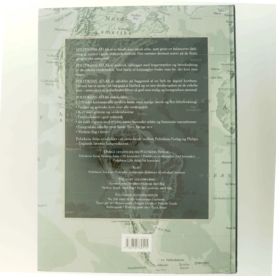 Politikens atlas : verdensatlas med 112 kortsider af Jesper Groftved (Bog)
