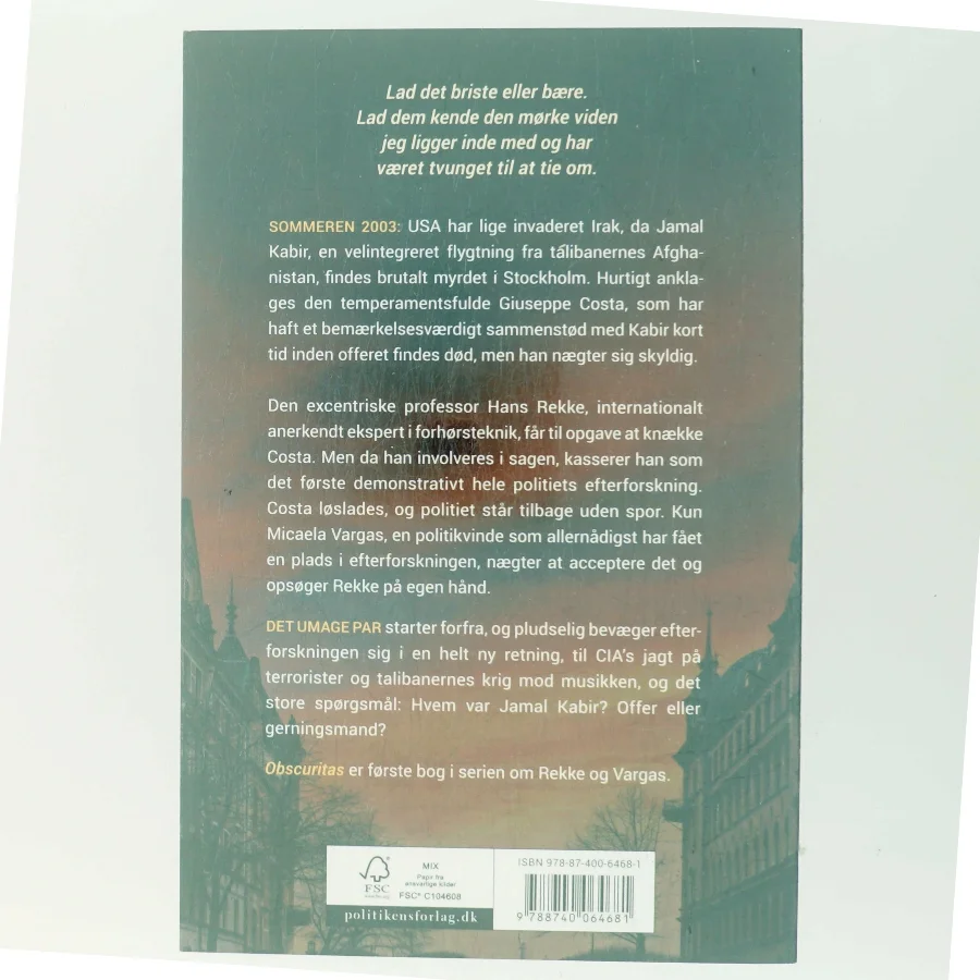 Obscuritas af David Lagercrantz (Bog)