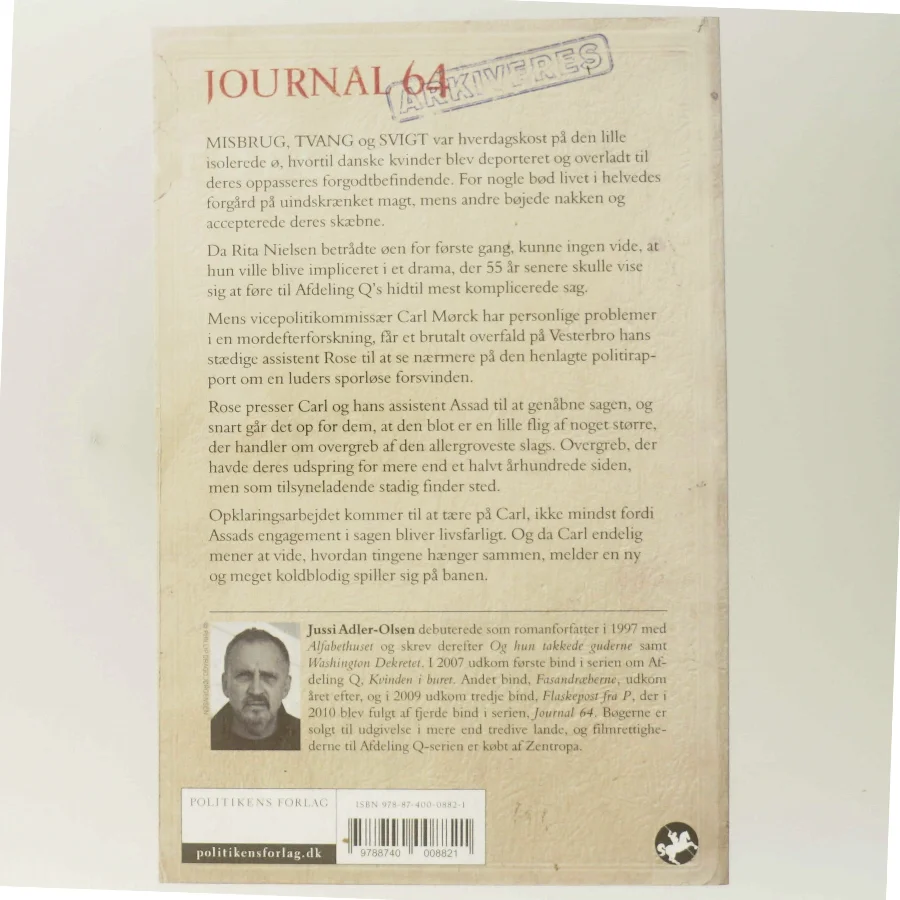 Journal 64 : krimithriller af Jussi Adler-Olsen (Bog)
