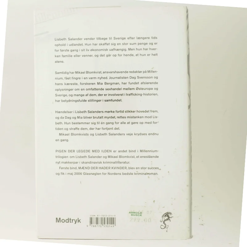 Pigen Der Legede Med Ilden af Larsson, Stieg (Bog)