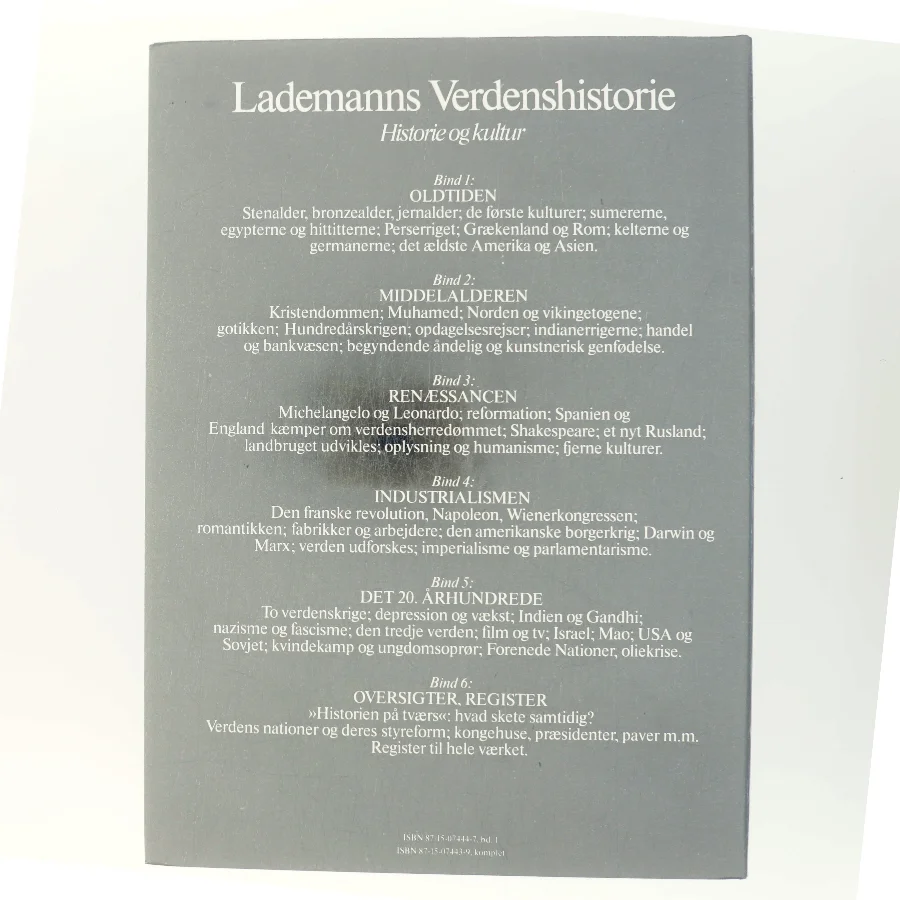 Lademanns Verdenshistorie af <Bog ikke identificeret med en specifik forfatter> (Bog)