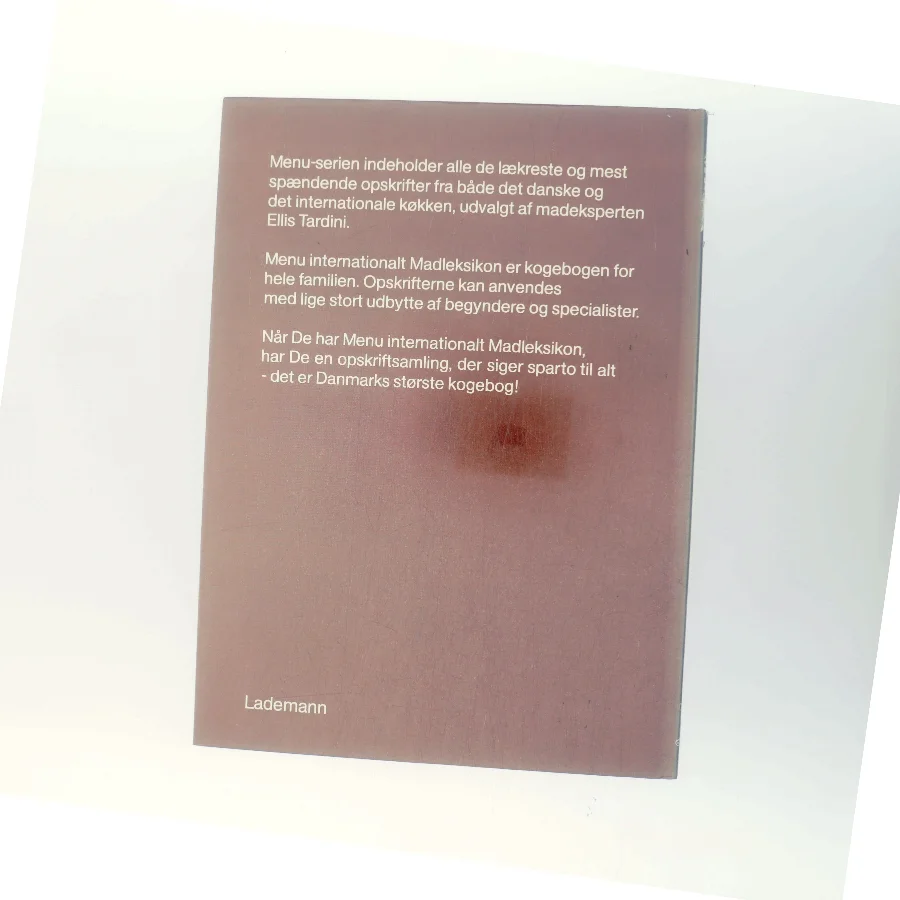 MENU - Internationalt Madleksikon: Bagværk af Ellis Tardini (Bog)