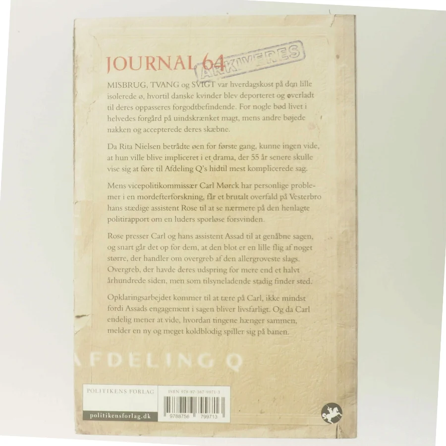 Journal 64 af Jussi Adler-Olsen (Bog)