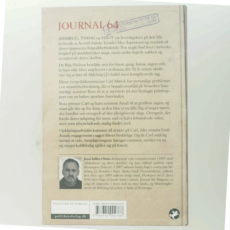 Journal 64. 4 af Jussi Adler-Olsen (Bog)