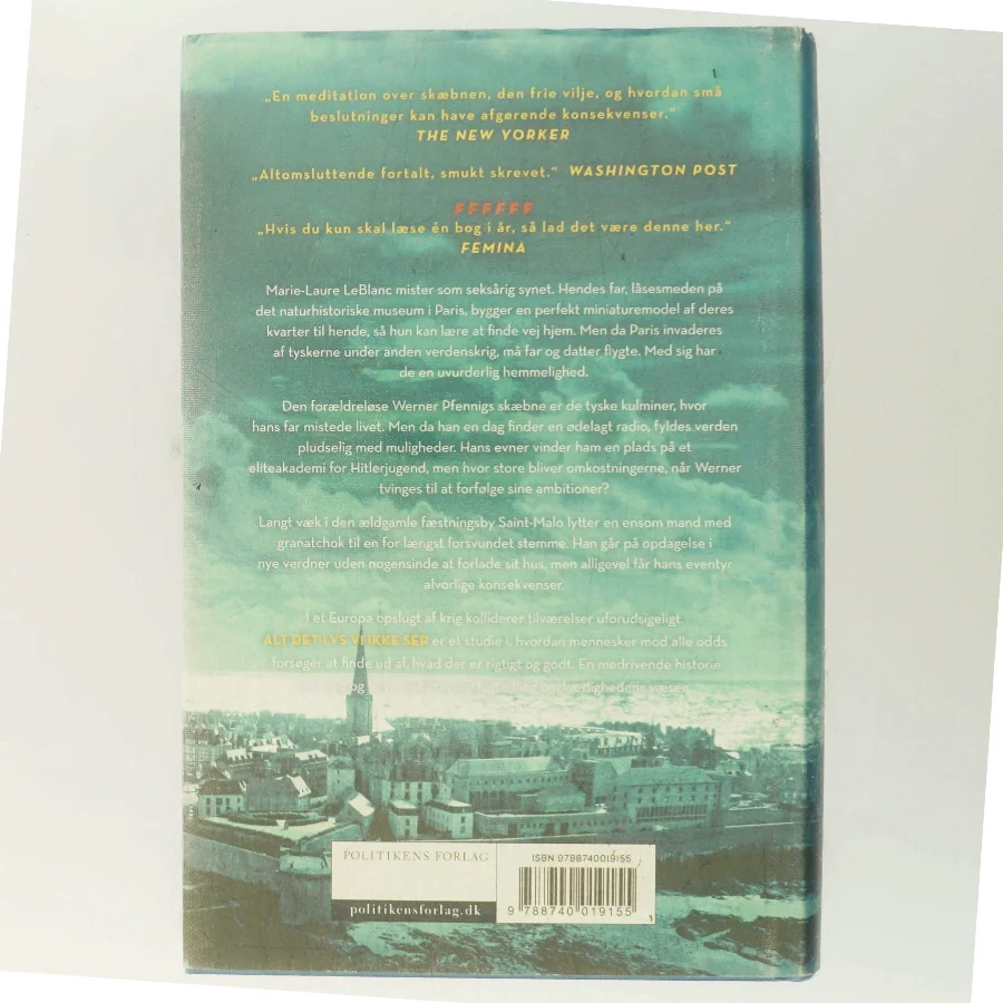 Alt det lys vi ikke ser : roman af Anthony Doerr (Bog)