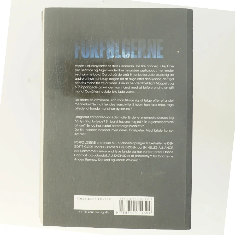 Forfølgerne af A. J. Kazinski (Bog)