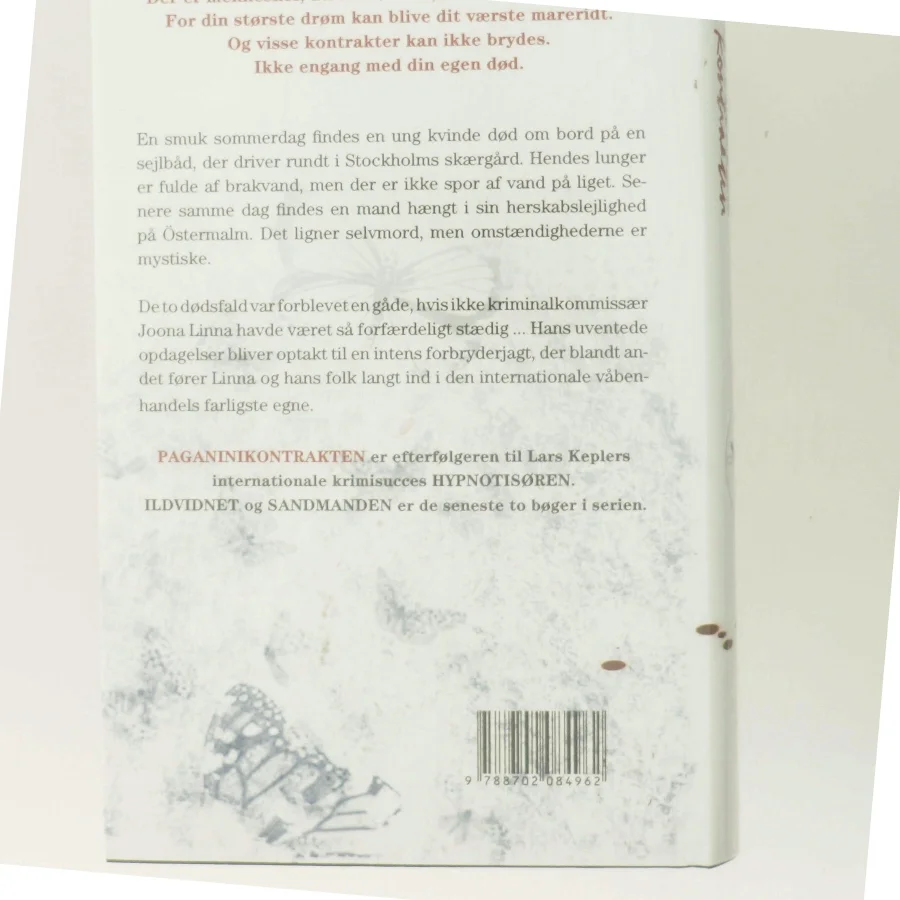 Paganinikontrakten : Kriminalroman (Danish Language) af Lars Kepler (Bog)