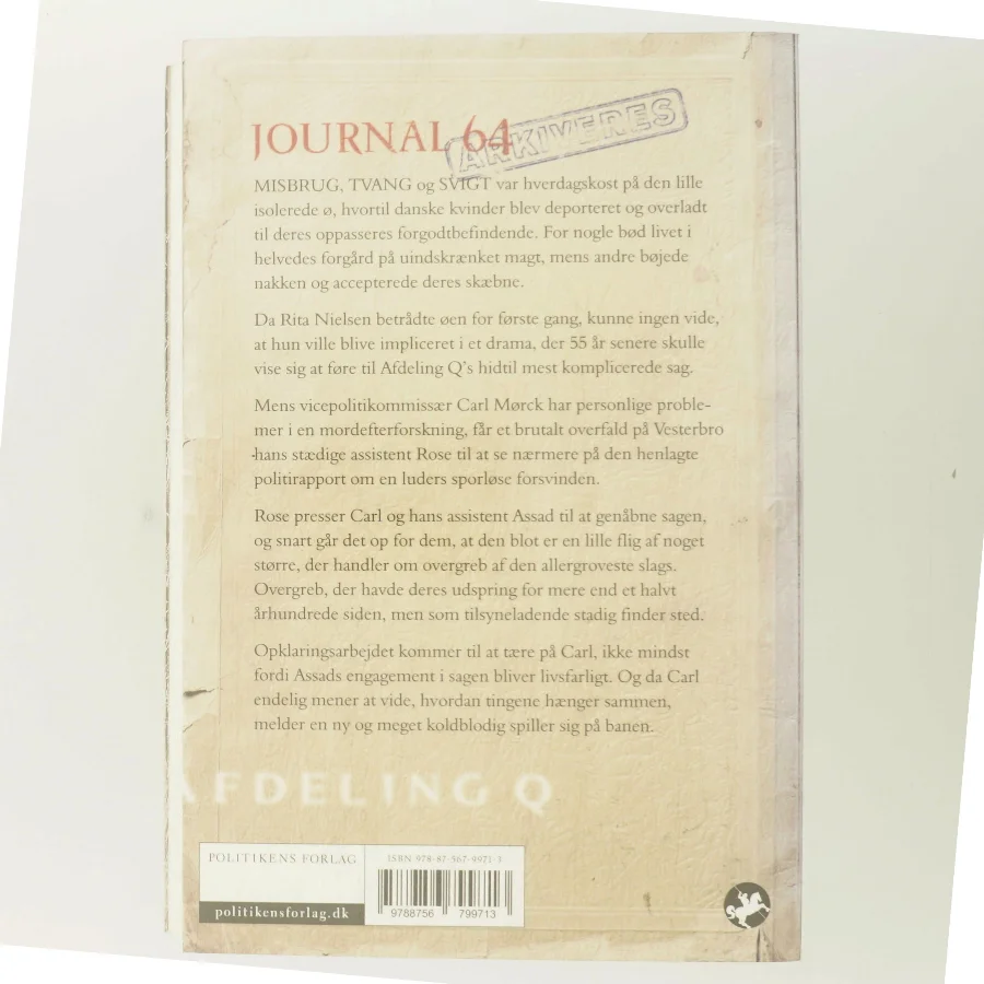 Journal 64 af Jussi Adler-Olsen (Bog)