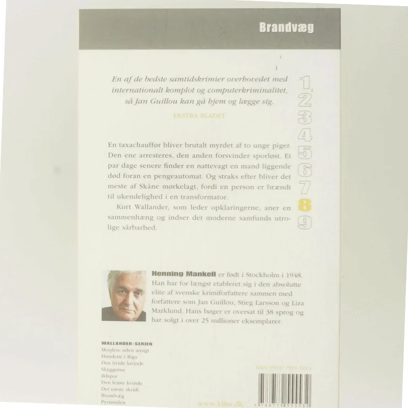 Brandvæg af Henning Mankell (Bog)