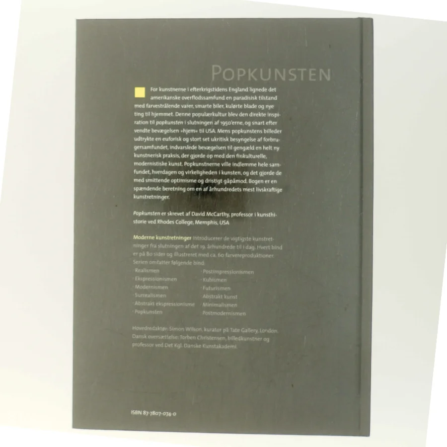 Popkunsten af David McCarthy (Bog)