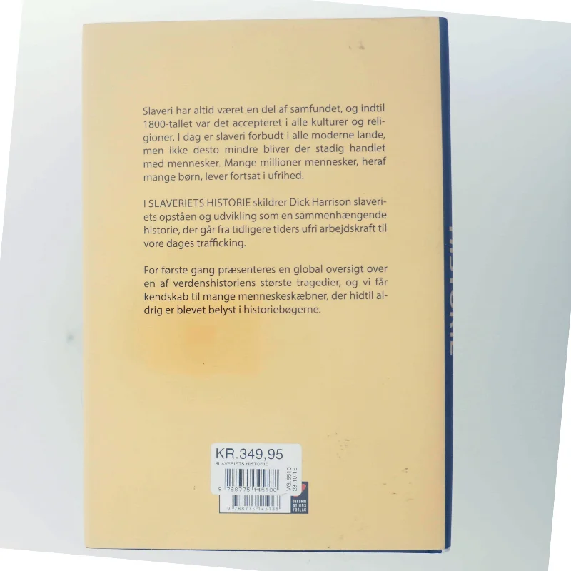 Slaveriets historie af Dick Harrison (Bog)
