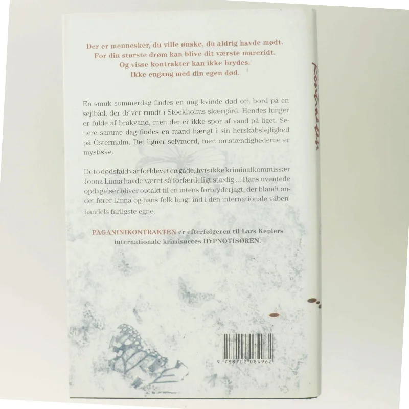 Paganinikontrakten : Kriminalroman (Danish Language) af Lars Kepler (Bog)
