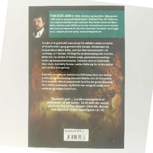 Lucifers evangelium : spændingsroman af Tom Egeland (Bog)