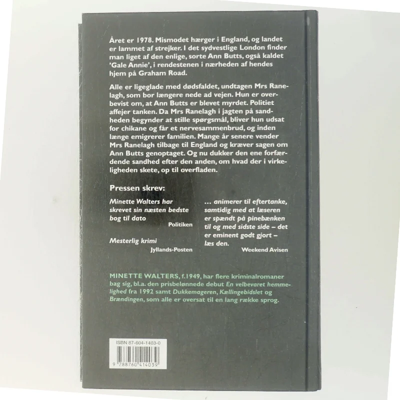 Slangens mønster : kriminalroman af Minette Walters (Bog)