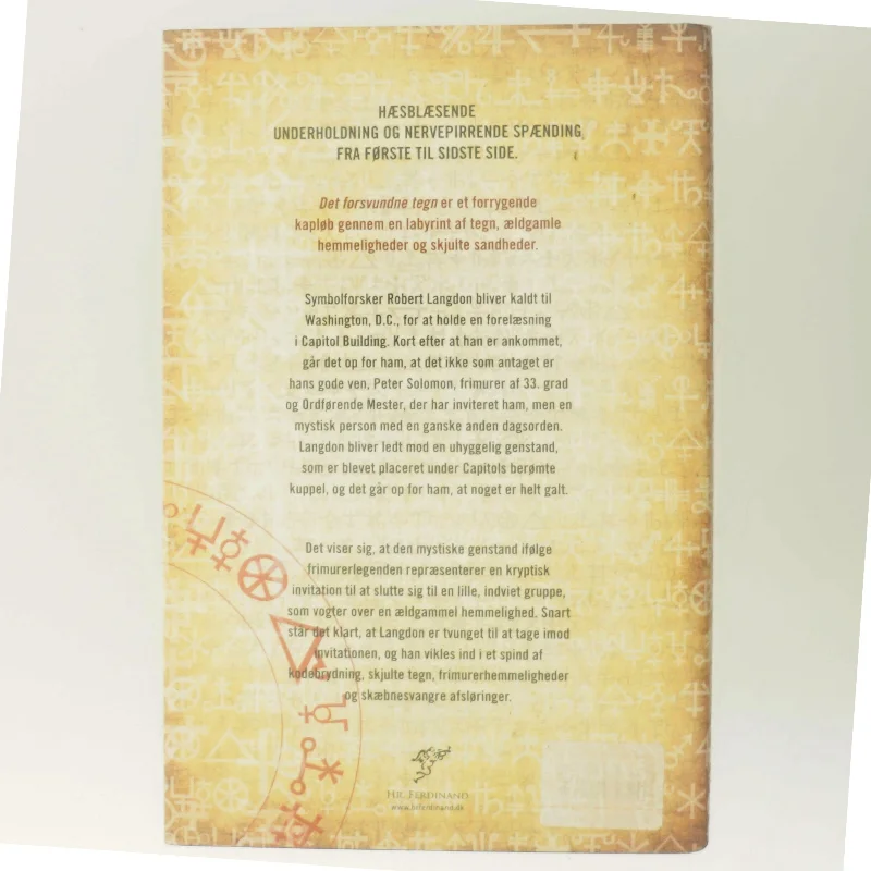 Det Forsvundne Tegn af Dan Brown (Bog)