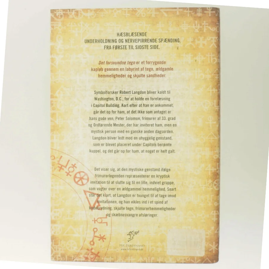 Det Forsvundne Tegn af Dan Brown (Bog)