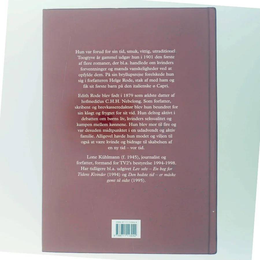 Mod og vilje : portræt af Edith Rode af Lone Kühlmann (Bog)