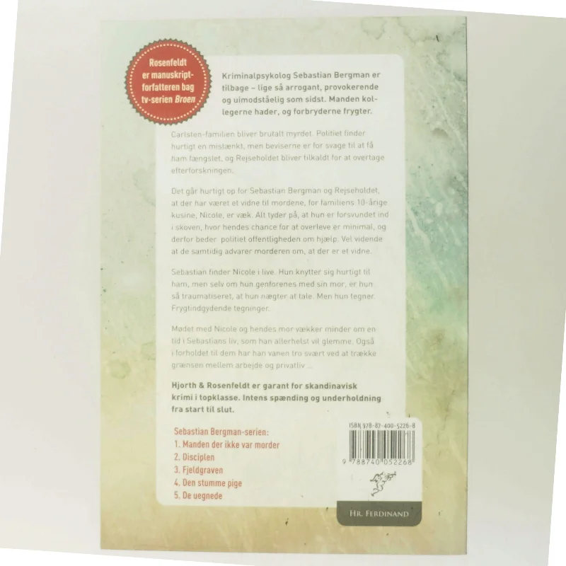 Den stumme pige : kriminalroman af Michael Hjorth (f. 1963-05-13) (Bog)