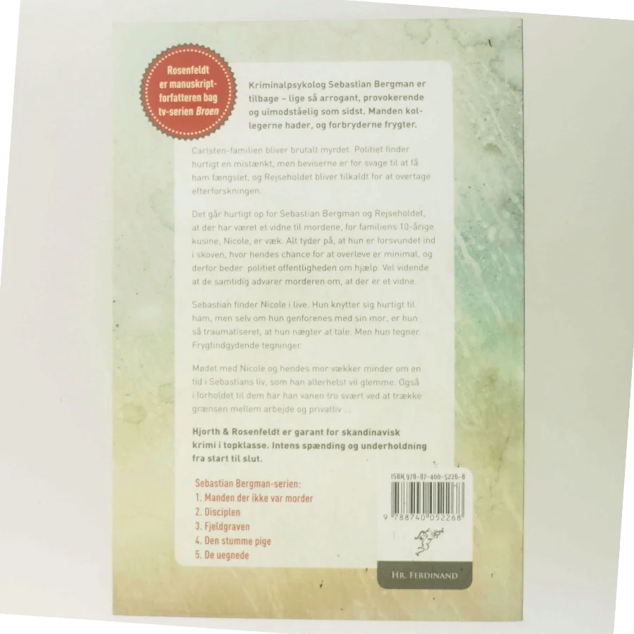 Den stumme pige : kriminalroman af Michael Hjorth (f. 1963-05-13) (Bog)