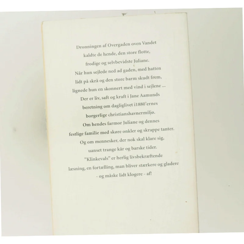 Klinkevals af Jane Aamund (Bog)
