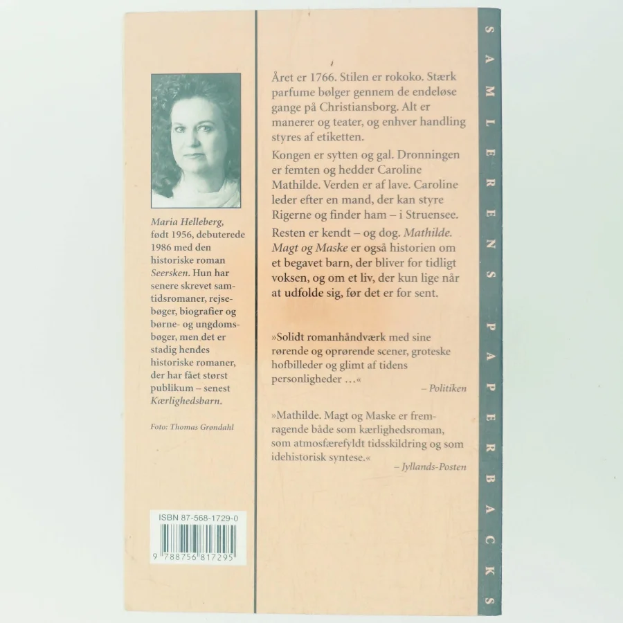 Mathilde, magt og maske : roman af Maria Helleberg (Bog)