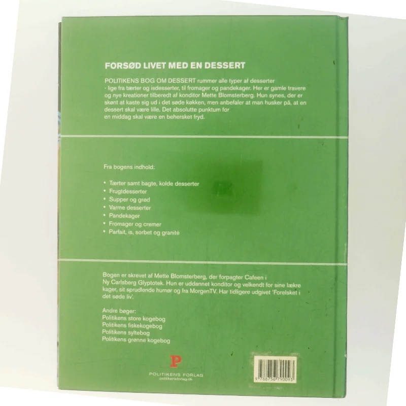 Politikens bog om dessert af Mette J. Blomsterberg (Bog)