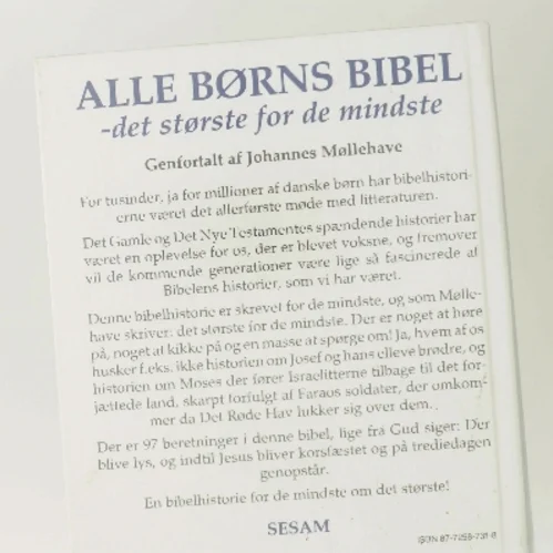 Alle Børns Bibel af Johannes Møllehave (Bog)